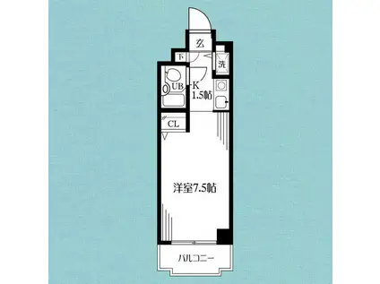 ジョイフル中山弐番館(1K/2階)の間取り写真