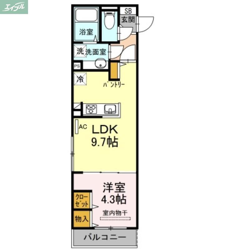 アレグリア(1LDK/2階)の間取り写真