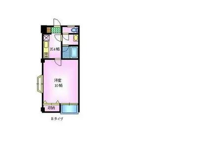 ラ・ビスタ丸の内(1K/2階)の間取り写真