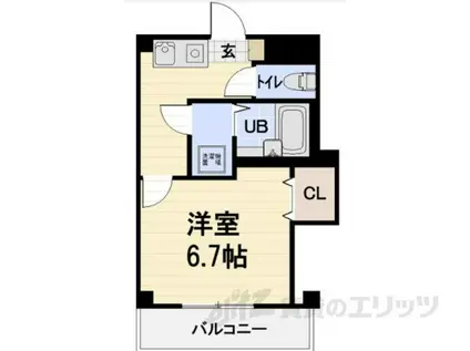 ヴィアソーレ江坂(2LDK/3階)の間取り写真