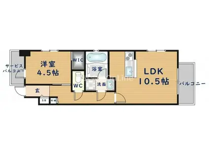 BO BEDRE MIKURIYA(1LDK/5階)の間取り写真