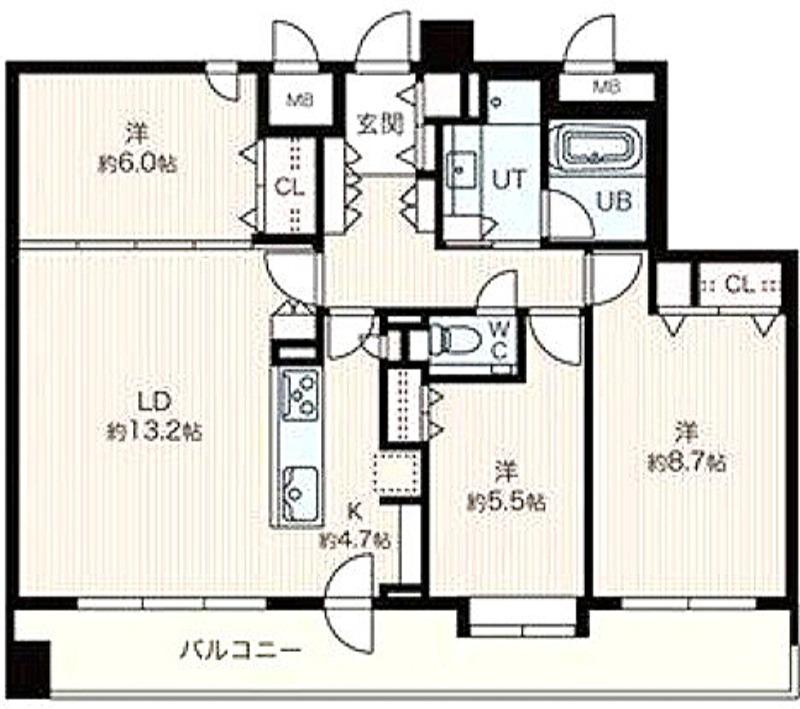 PRIME URBAN円山北四条(3LDK/10階)の間取り写真