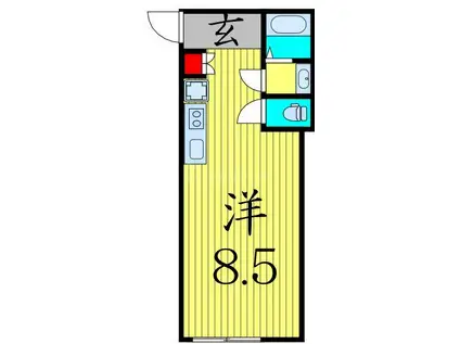 MAISON SA VI(ワンルーム/3階)の間取り写真