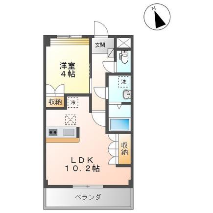 サンフィットフジマンA(1LDK/1階)の間取り写真
