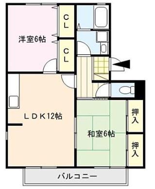 エクセル東櫛原(2LDK/1階)の間取り写真