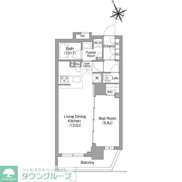 コンフォリア中葛西(1LDK/1階)の間取り写真