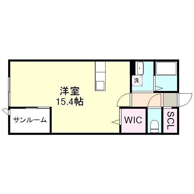 96APT(1LK/2階)の間取り写真