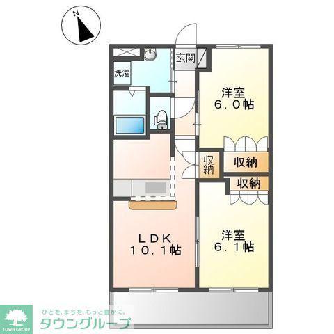 ル プランタン(2LDK/2階)の間取り写真