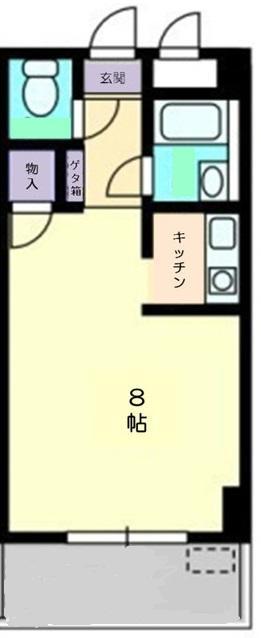 コンコート志度(1K/3階)の間取り写真