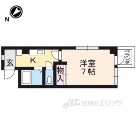 メゾンリベルテ(1K/2階)の間取り写真