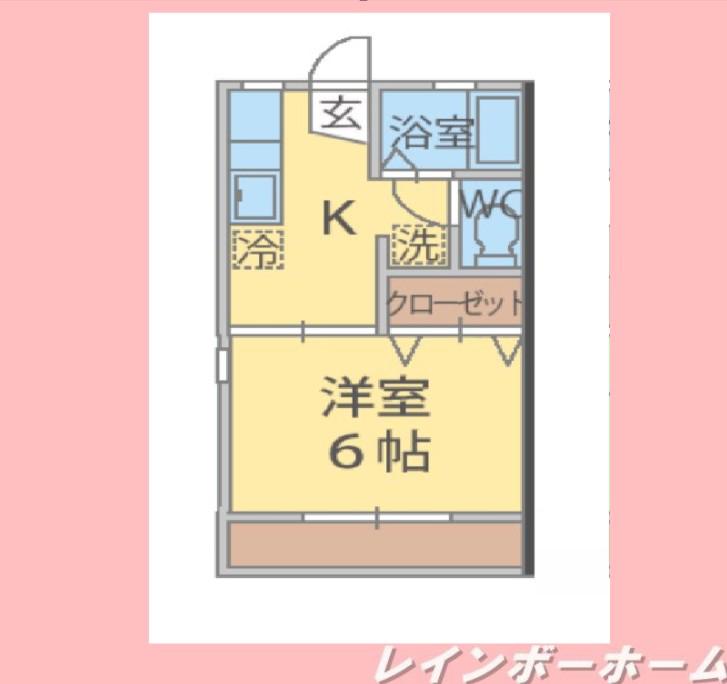 ワンダーヒル豊四季(1K/2階)の間取り写真