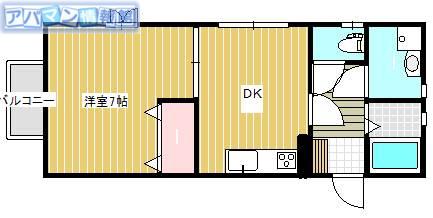 メゾンドリーム(1DK/1階)の間取り写真