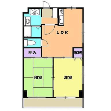 メゾンクラブエコー(2LDK/1階)の間取り写真