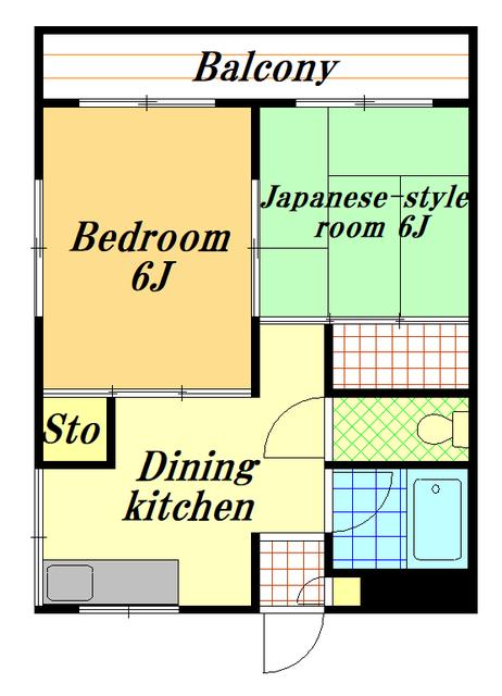 第3吉岡マンション(2K/1階)の間取り写真