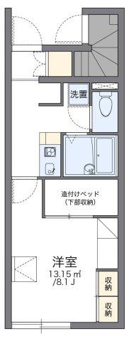 レオパレスひまわりII(1K/2階)の間取り写真