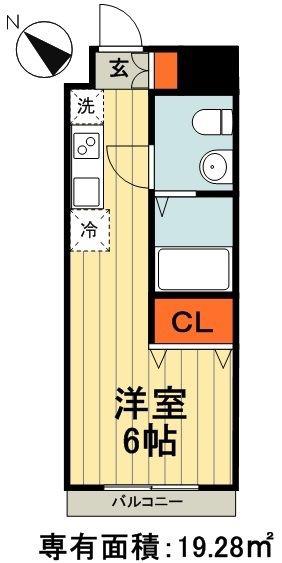 レガーロ千葉駅前(ワンルーム/1階)の間取り写真