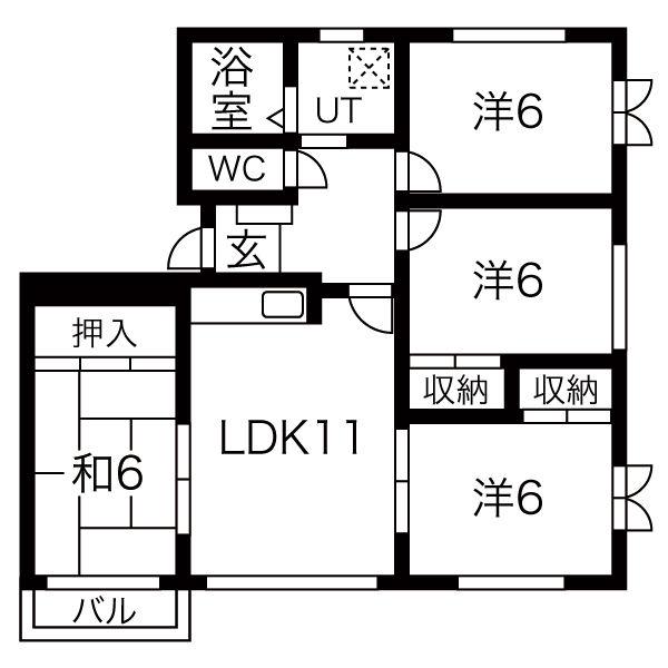 キャッスルプラザ(4LDK/2階)の間取り写真