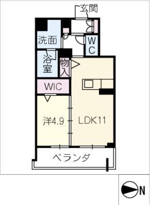 プレシャスレジデンス丸の内(1LDK/2階)の間取り写真