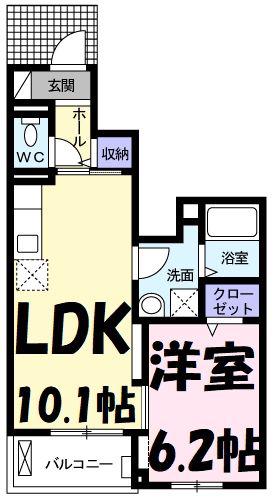 モデッサ15(1LDK/1階)の間取り写真