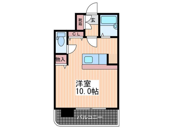十日市コーワ(1K/3階)の間取り写真