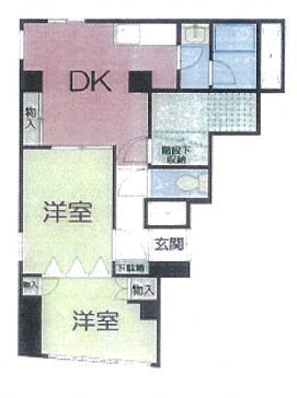 シェーンベルク湘南(2DK/4階)の間取り写真