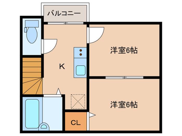 FIRSTBLISS(2K/2階)の間取り写真