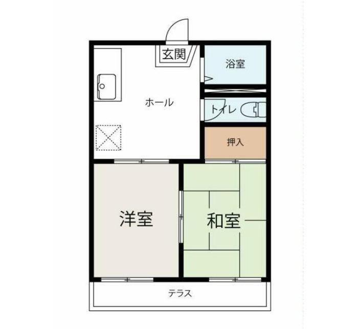 クラシコT(2DK/2階)の間取り写真