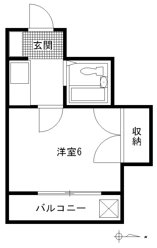 アール・エイ・ビル(ワンルーム/4階)の間取り写真
