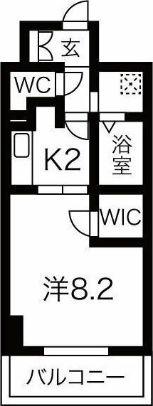 アンソレイユ(1K/3階)の間取り写真
