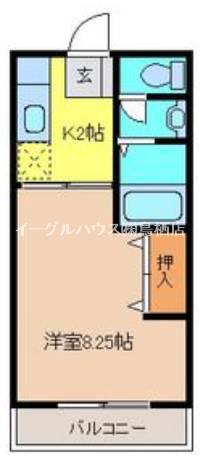 フレンディー平田原A(1K/1階)の間取り写真