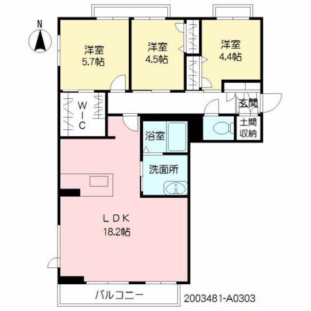 アンビエラ柳丸(3LDK/3階)の間取り写真