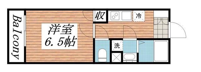 センターパーク綾瀬(1K/2階)の間取り写真