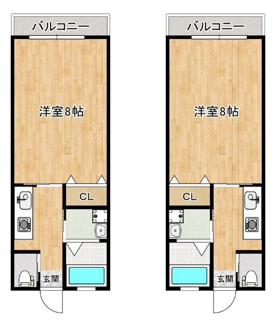 大潟レジデンス(1K/2階)の間取り写真