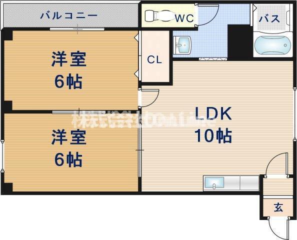 マイプラザ田島(2DK/4階)の間取り写真