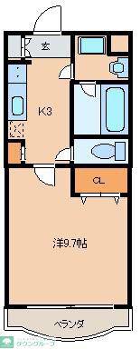 メゾーネマルクV(1K/5階)の間取り写真