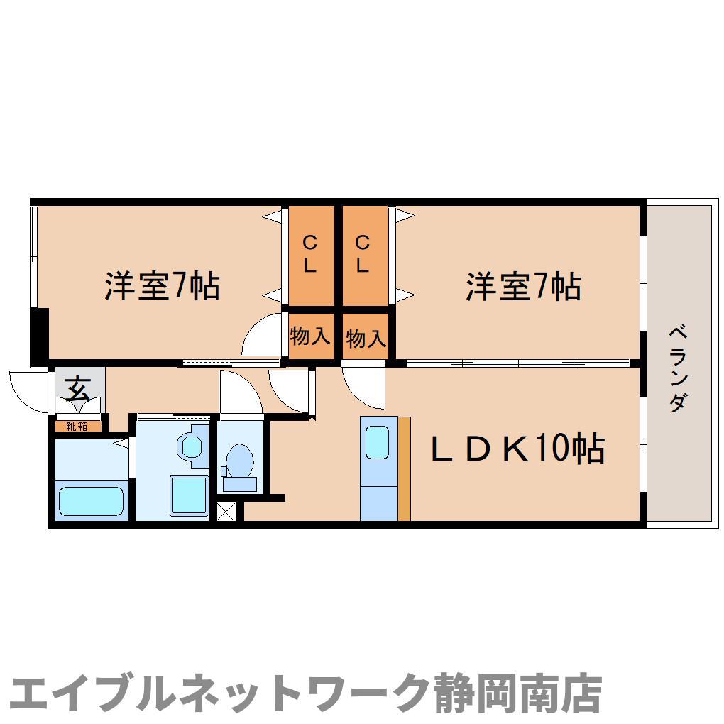 マ・メゾンYO(2LDK/3階)の間取り写真