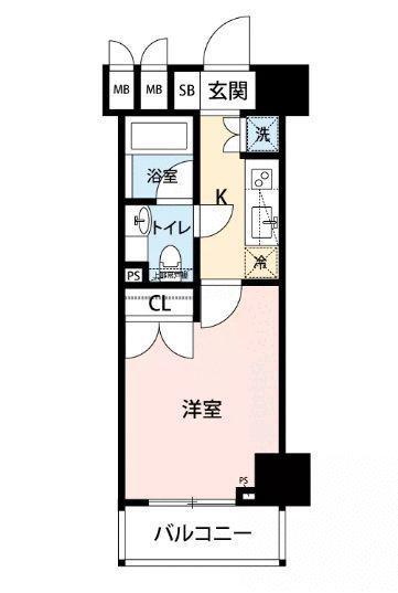 マイナビSTAYインペリアル半蔵門レジデンス(1K/3階)の間取り写真
