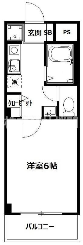 ビューポイント(1K/3階)の間取り写真