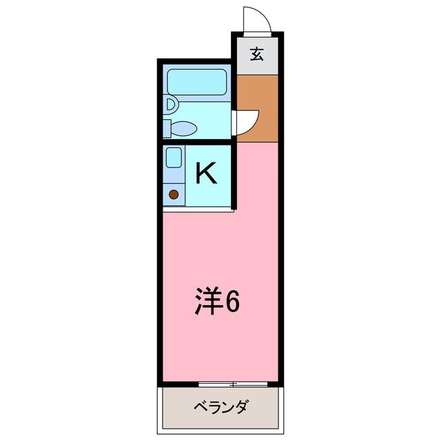 ピュアプレイス(ワンルーム/4階)の間取り写真