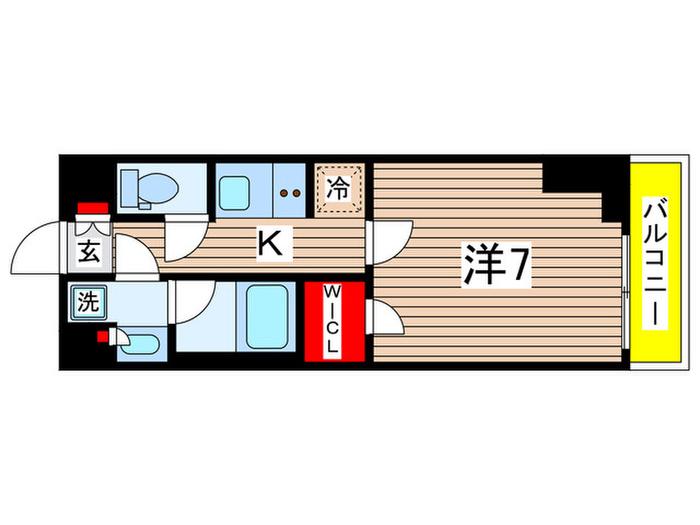 プライムメゾン千葉新町(1K/5階)の間取り写真