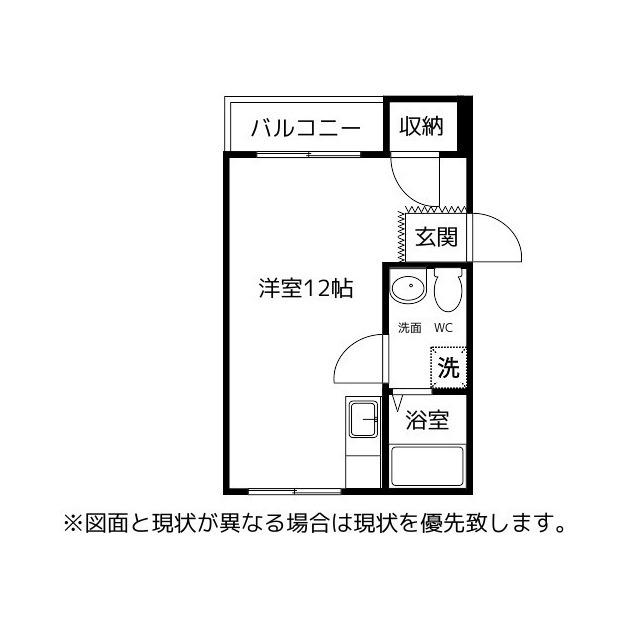 コーポ近藤(ワンルーム/3階)の間取り写真