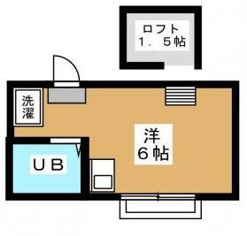 クロノス飛田給(ワンルーム/2階)の間取り写真