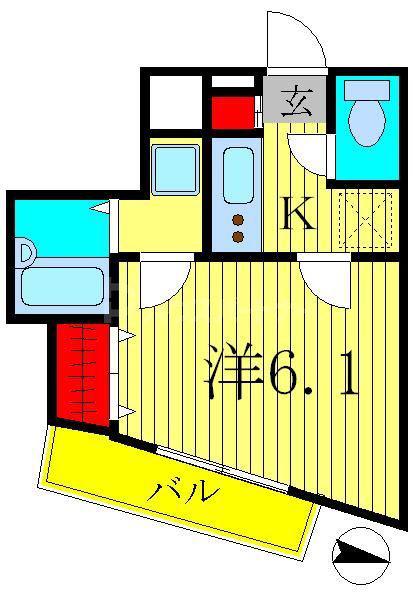 G-クレスト(1K/4階)の間取り写真
