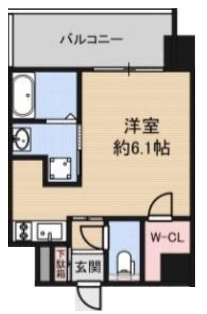 エスリード谷町6丁目レジデンス(1K/5階)の間取り写真
