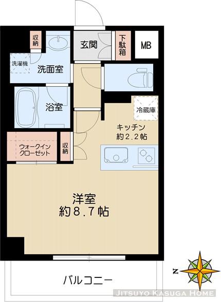 デュオステージ本郷(1K/3階)の間取り写真