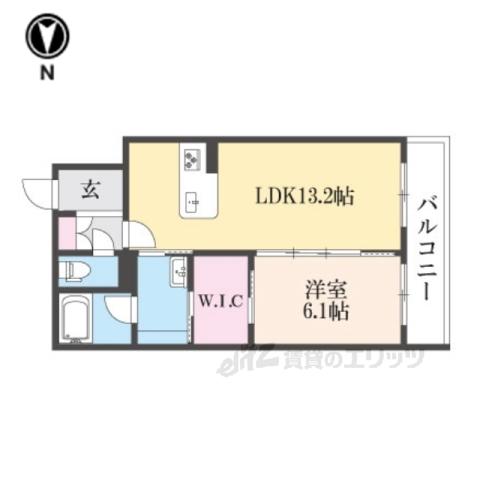 シャーメゾン膳所本町(1LDK/2階)の間取り写真