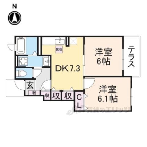 フォルシュ(2DK/2階)の間取り写真