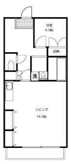 レジデンスすみれ(1LDK/3階)の間取り写真