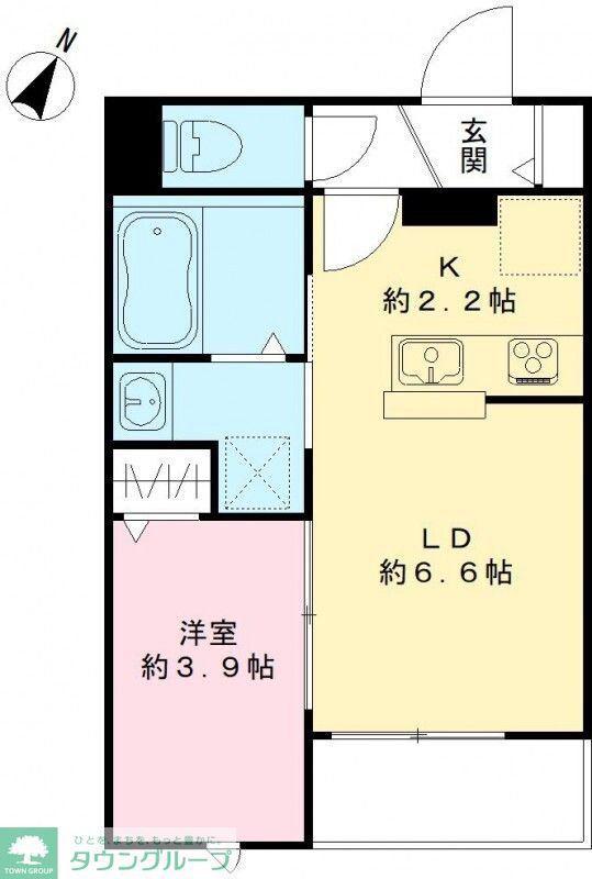  大宮区桜木町ビューノルガロ(1LDK/1階)の間取り写真