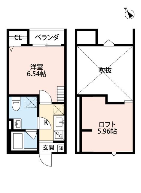 グラーティア堺東(1K/2階)の間取り写真